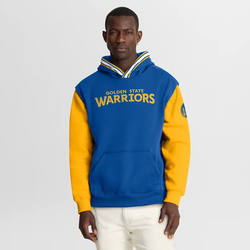 Sweat à capuche Fanatics Royal/Gold Golden State Warriors Half Court Shot Clock Fastbreak pour homme