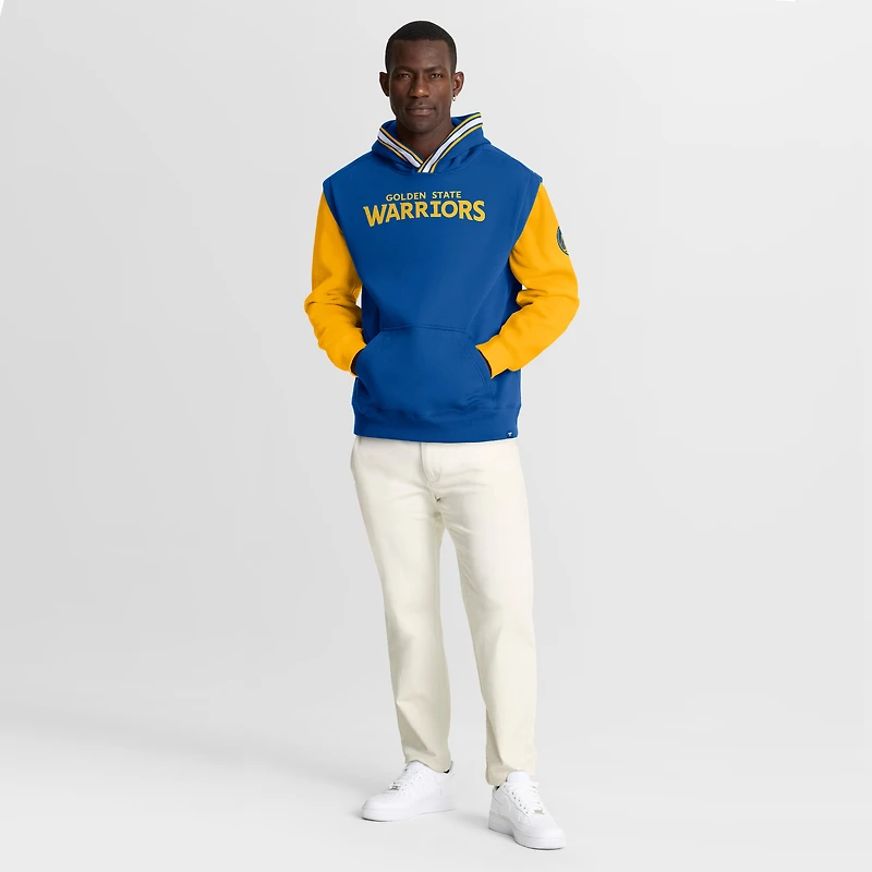 Men's Fanatics  Royal/Gold Golden State Warriors Half Court Shot Clock Fastbreak Hoodie