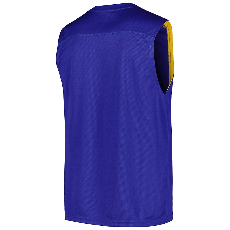 Débardeur musculaire Fanatics Royal Golden State Warriors Birdseye pour hommes