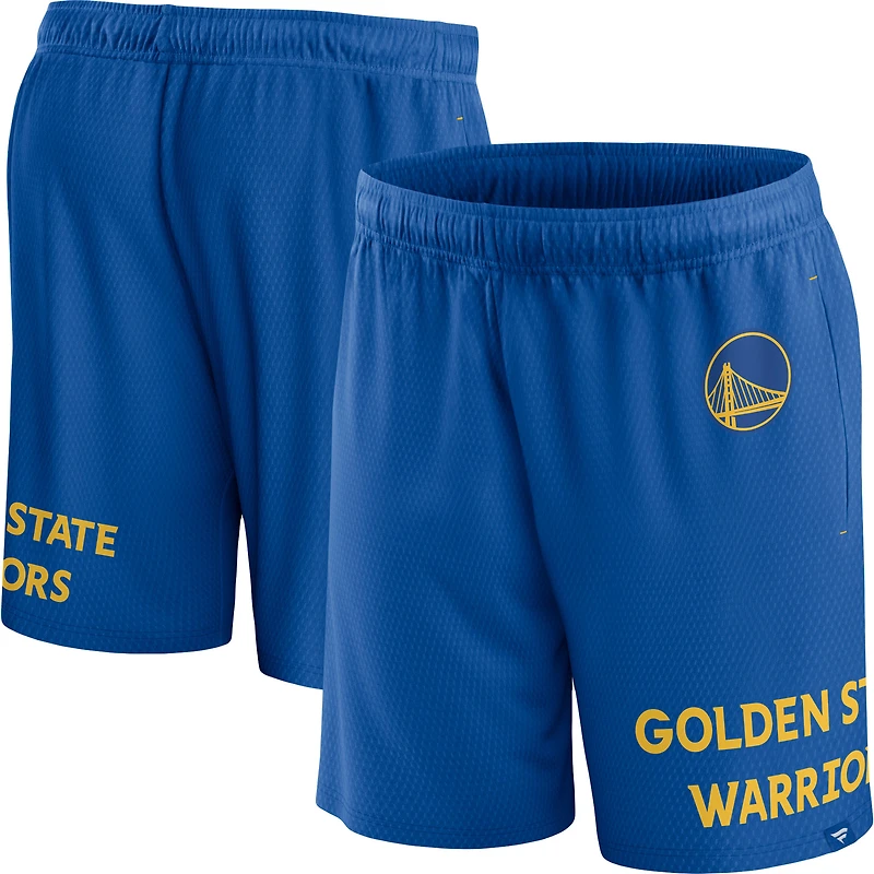 Short Fanatics Royal Golden State Warriors Clincher pour homme