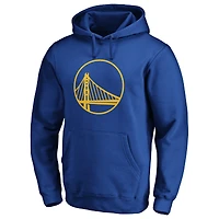 Men's Fanatics Royal Golden State Warriors Icon Primary Logo Fitted Pullover Hoodie