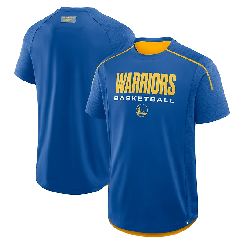 T-shirt d'entraînement de passe entrante Fanatics Royal Golden State Warriors pour hommes