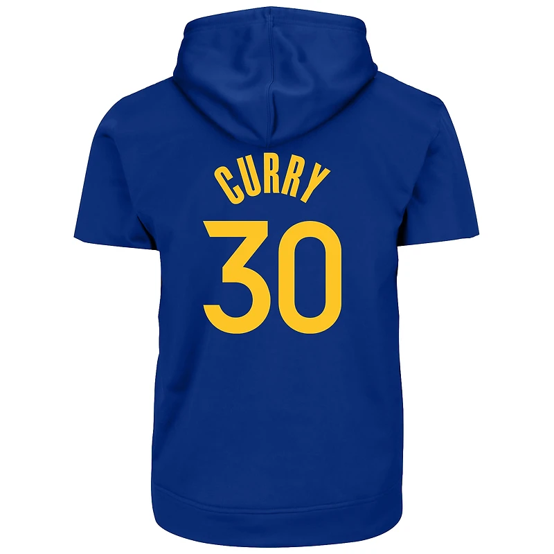 Sweat à capuche manches courtes Fanatics Stephen Curry Royal Golden State Warriors pour homme, grandes tailles