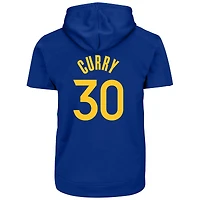 Sweat à capuche manches courtes Fanatics Stephen Curry Royal Golden State Warriors pour homme, grandes tailles