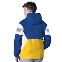 Sweat à capuche demi-zippé G-III Sports by Carl Banks Royal/Gold Golden State Warriors pour homme