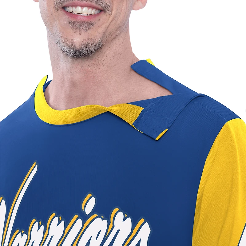 Haut de rugby adaptatif à manches longues G-III Sports by Carl Banks Royal Golden State Warriors pour homme
