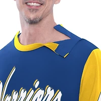 Haut de rugby adaptatif à manches longues G-III Sports by Carl Banks Royal Golden State Warriors pour homme