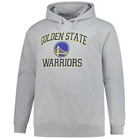 Men's Heathered Gray Golden State Warriors Big & Tall Heart Soul Pullover Hoodie
