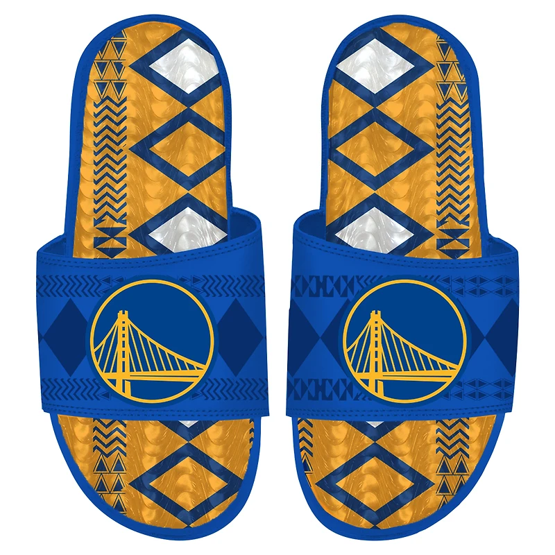 Sandales à enfiler ISlide Royal Golden State Warriors Shooting Touch Rwanda pour hommes en gel