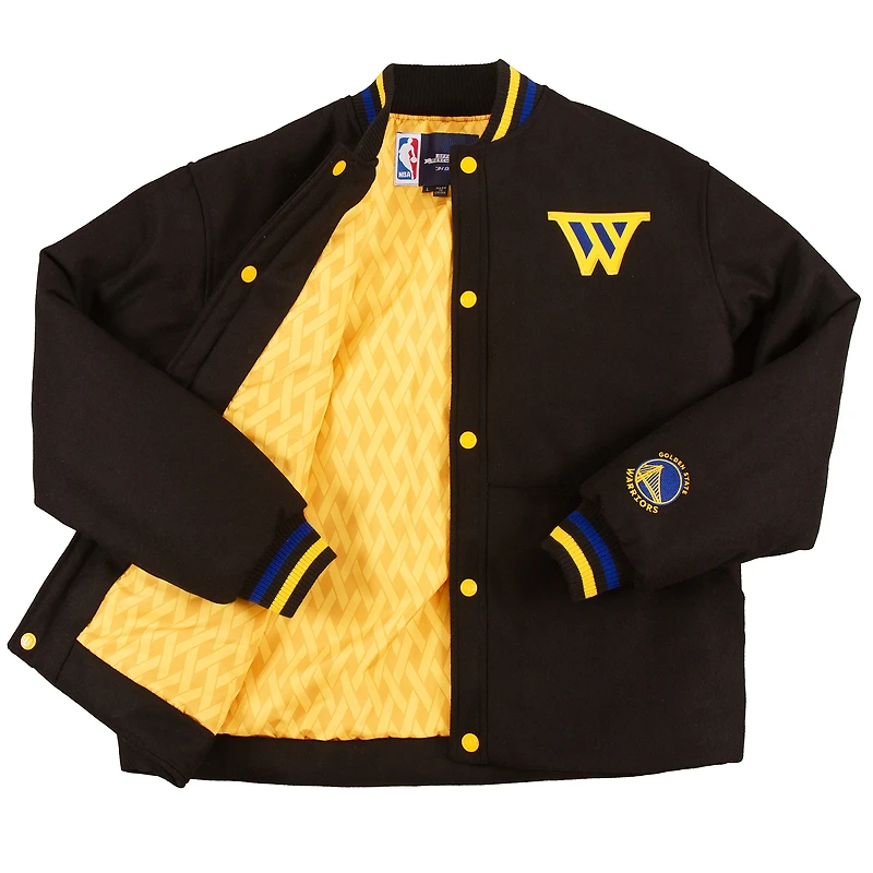 Men's JH Design Black Golden State Warriors Statement Edition Full-Snap Jacket