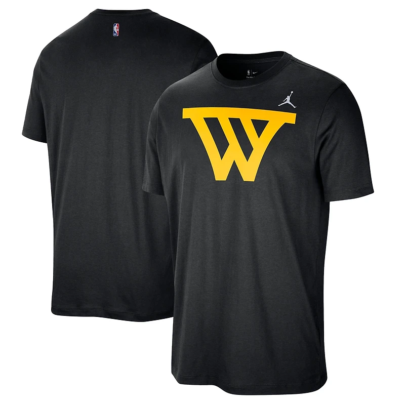 T-shirt Jordan Brand noir pour homme, édition limitée, motif Golden State Warriors