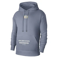 Men's Jordan Brand Gray Golden State Warriors Courtside Statement Edition Pullover Hoodie
