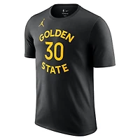 Men's Jordan Brand Stephen Curry Black Golden State Warriors Statement Edition Name & Number T-Shirt