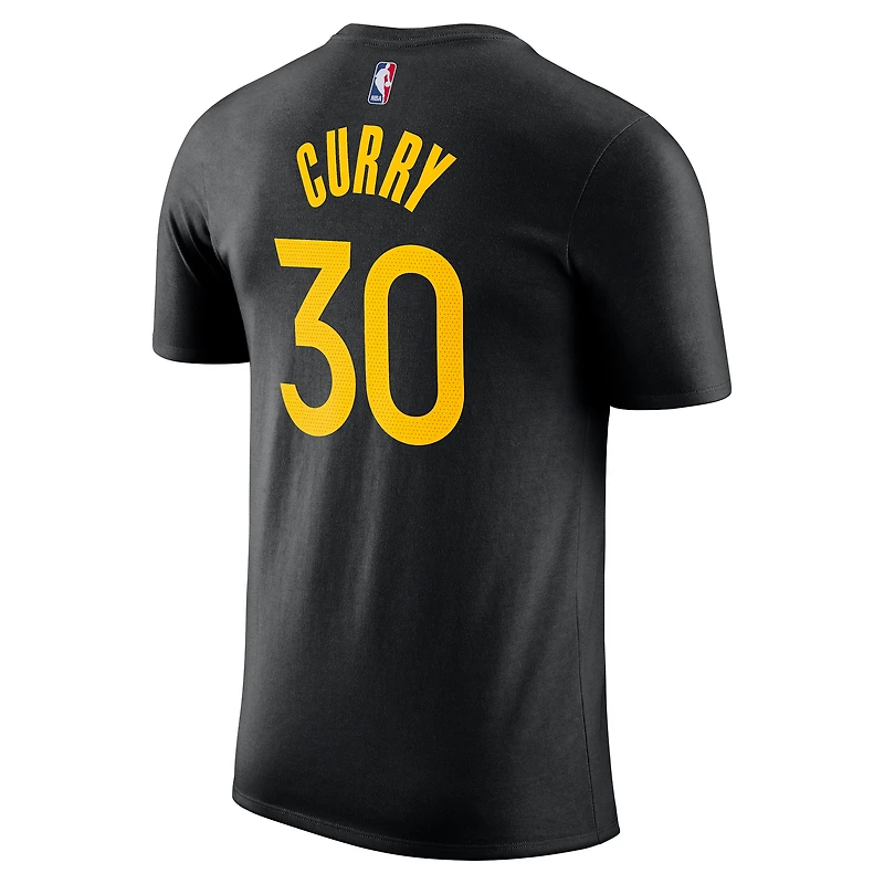 Men's Jordan Brand Stephen Curry Black Golden State Warriors Statement Edition Name & Number T-Shirt