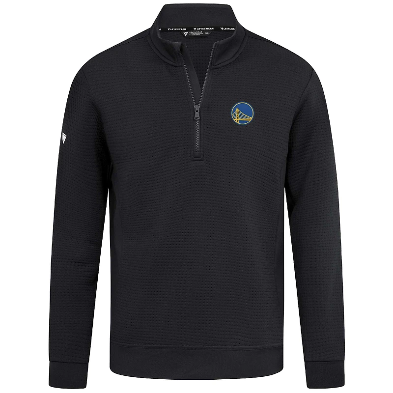 Pull noir à fermeture éclair quart de tour Accolade Cushion pour homme des Golden State Warriors Levelwear