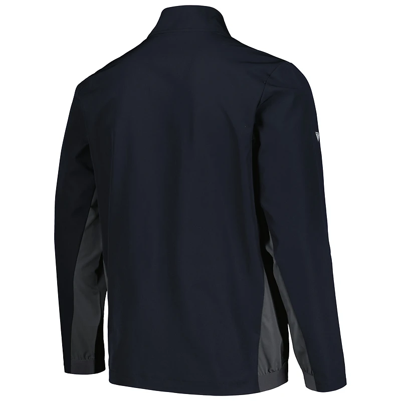 Veste noire entièrement zippée Levelwear Golden State Warriors Harrington pour hommes