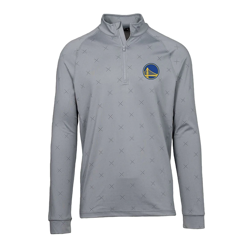 Pull-over gris à fermeture éclair quart de tour Finley Insignia Core pour homme, des Golden State Warriors Levelwear