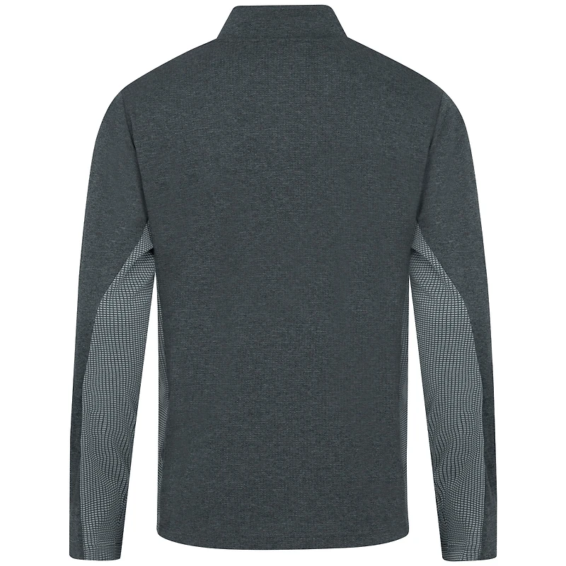 Men's Levelwear Heather Black Golden State Warriors Waffle Insignia 2.0 Quarter-Zip Top