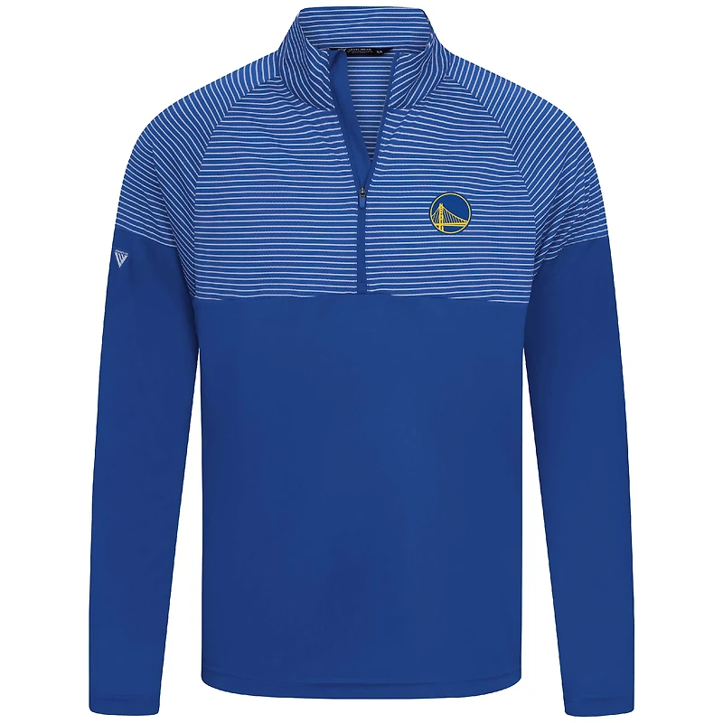 Men's Levelwear Royal Golden State Warriors Classic Stripes Quarter-Zip Top