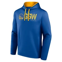 Men's Logo Athletic Royal Golden State Warriors Head Start Pullover Hoodie