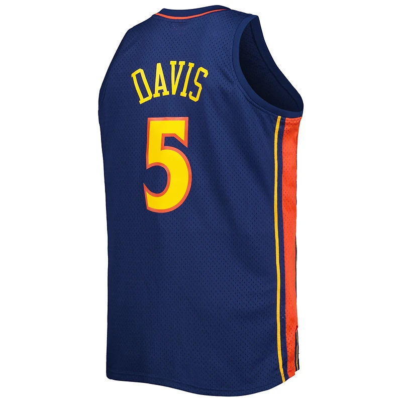 Maillot Homme Mitchell & Ness Baron Davis Navy Golden State Warriors Big Tall Hardwood Classics 2006/07 Swingman