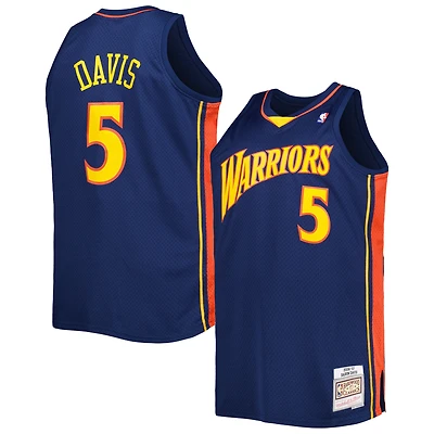 Maillot Homme Mitchell & Ness Baron Davis Navy Golden State Warriors Big Tall Hardwood Classics 2006/07 Swingman