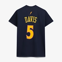 T-shirt Mitchell & Ness Baron Davis bleu marine Golden State Warriors Hardwood Classics pour homme, avec nom et numéro brodés
