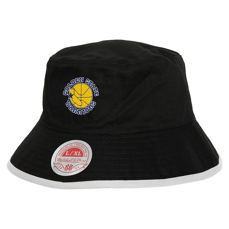 Bob réversible noir/bleu Golden State Warriors pour homme Mitchell & Ness
