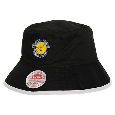 Bob réversible noir/bleu Golden State Warriors pour homme Mitchell & Ness