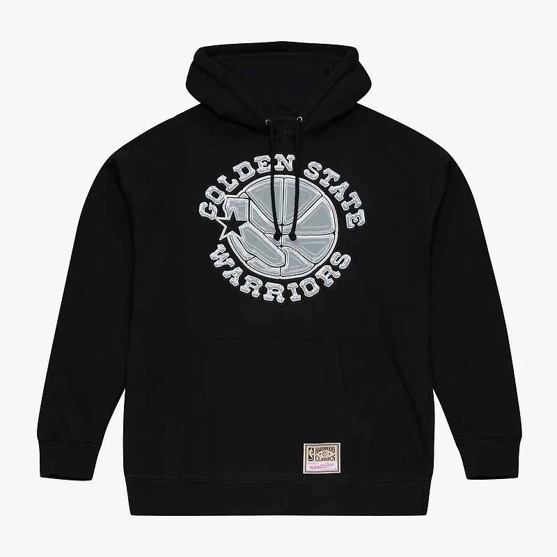 Sweat à capuche chromé noir Mitchell & Ness Golden State Warriors pour homme