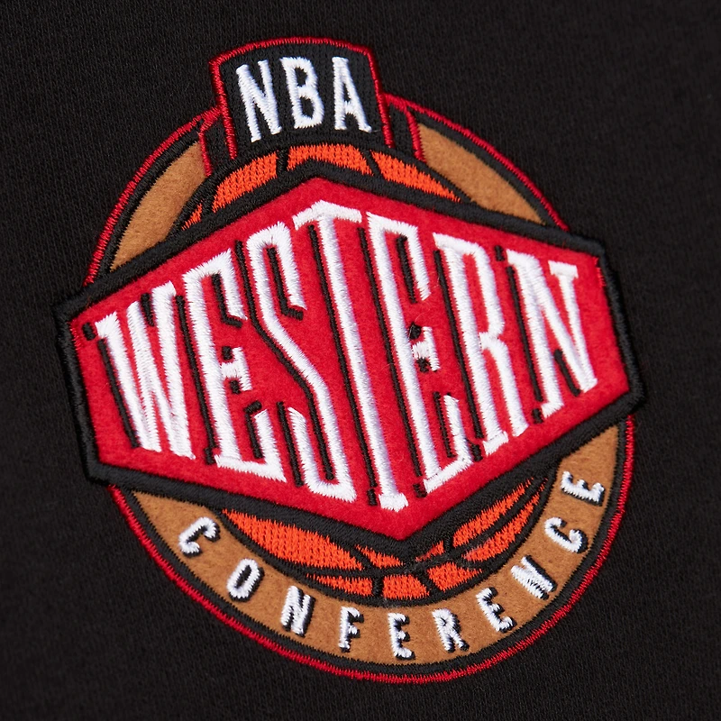 Sweat à capuche noir pour homme Mitchell & Ness Golden State Warriors Hardwood Classics Blackout Collection