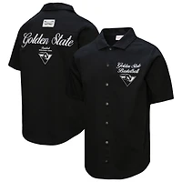 Chemise Mitchell & Ness noire pour homme, modèle Hardwood Classics Camp des Golden State Warriors