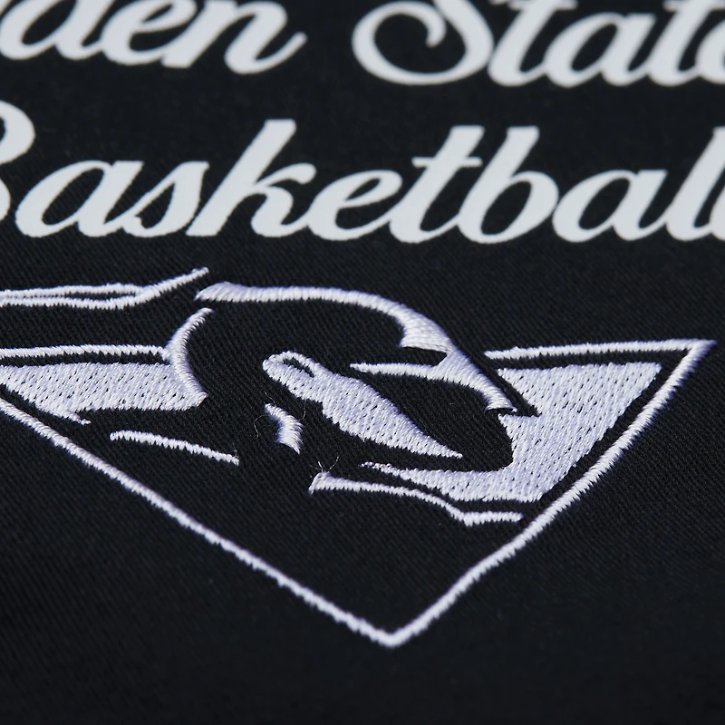 Chemise Mitchell & Ness noire pour homme, modèle Hardwood Classics Camp des Golden State Warriors