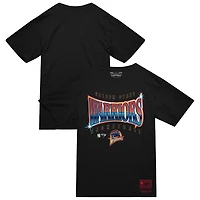 Men's Mitchell & Ness  Black Golden State Warriors Worldwide Collection Glow Up T-Shirt
