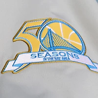 Men's Mitchell & Ness  Blue/Silver Golden State Warriors Thunderstorm Lightweight Satin Full-Snap Jacket