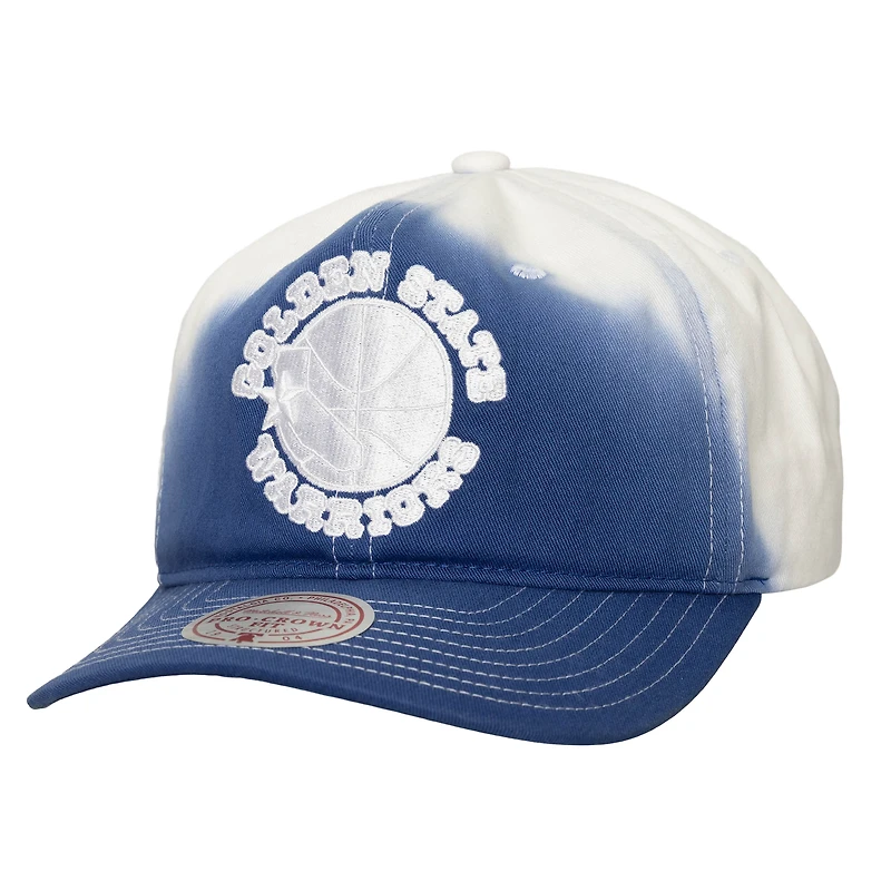 Men's Mitchell & Ness Blue/White Golden State Warriors Dip Dye Pro Crown Adjustable Hat