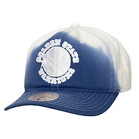 Men's Mitchell & Ness  Blue/White Golden State Warriors Dip Dye Pro Crown Adjustable Hat