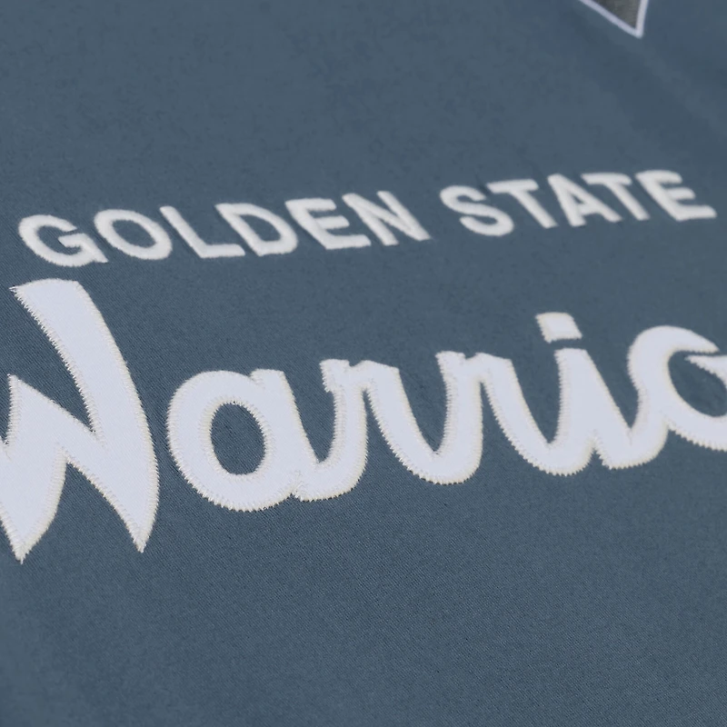 Men's Mitchell & Ness Blue Golden State Warriors Thunderstorm T-Shirt