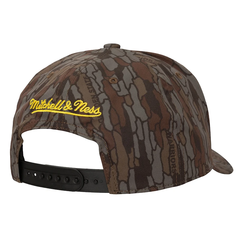 Men's Mitchell & Ness  Camo Golden State Warriors Hidden Pro-Crown Adjustable Hat