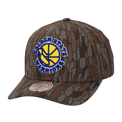 Men's Mitchell & Ness  Camo Golden State Warriors Hidden Pro-Crown Adjustable Hat