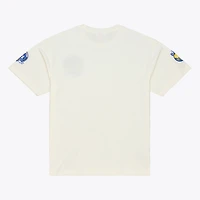 T-shirt premium à coutures chaîne Mitchell & Ness crème Golden State Warriors Hardwood Classics pour homme