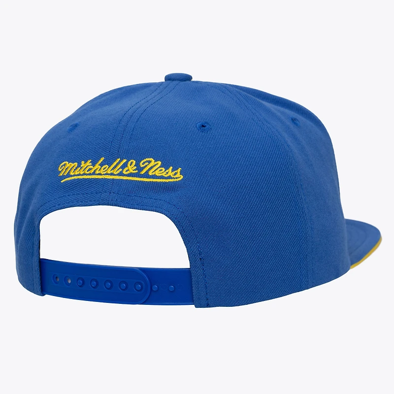 Casquette Snapback Mitchell & Ness Gold/Royal Golden State Warriors pour homme