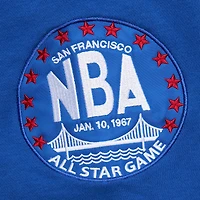 Sweat-shirt à capuche gris chiné pour homme Mitchell & Ness Golden State Warriors Hardwood Classics All Over 4.0