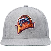 Men's Mitchell & Ness Heathered Gray Golden State Warriors Hardwood Classics Team 2.0 Snapback Hat