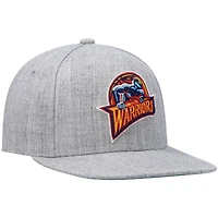 Men's Mitchell & Ness Heathered Gray Golden State Warriors Hardwood Classics Team 2.0 Snapback Hat