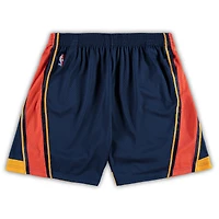 Short Swingman de l'équipe Hardwood Classics pour hommes, bleu marine, Golden State Warriors, Big & Tall, Mitchell Ness