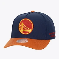 Men's Mitchell & Ness  Navy Golden State Warriors Legendary Home Pro Pinch Snapback Hat