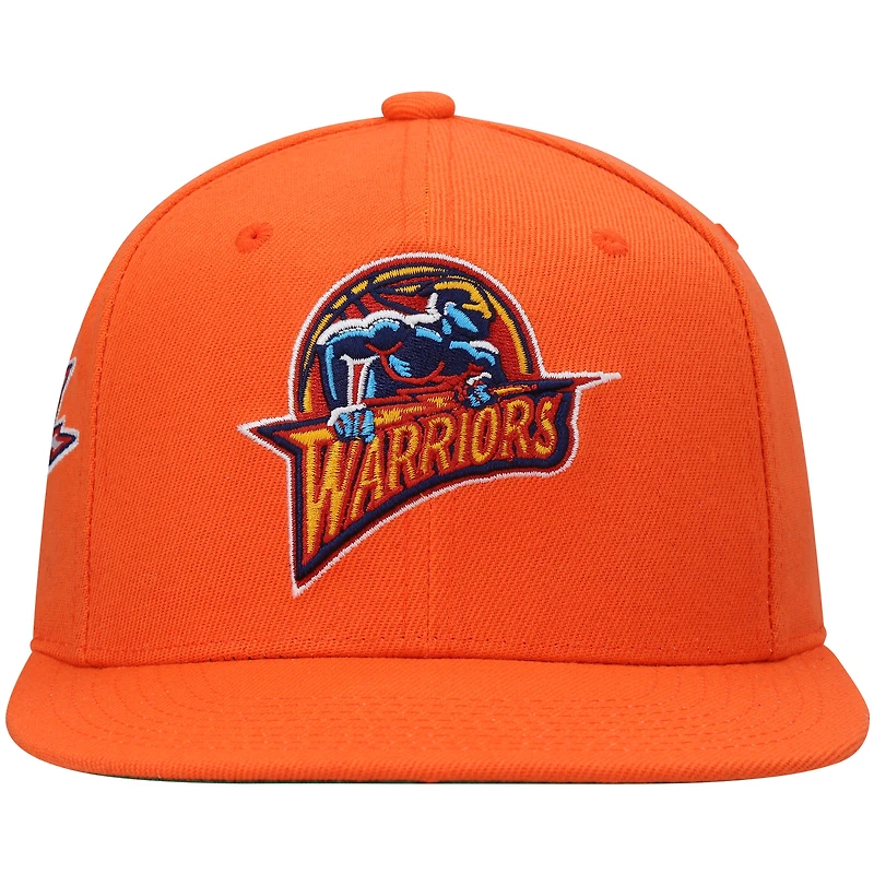 Casquette Snapback Orange Golden State Warriors Hardwood Classics Mitchell & Ness pour hommes