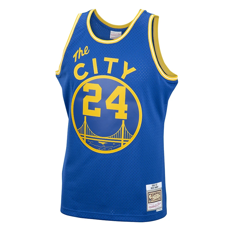 Maillot Mitchell & Ness Rick Barry Royal pour homme Golden State Warriors 1966/67 Hardwood Classics Swingman