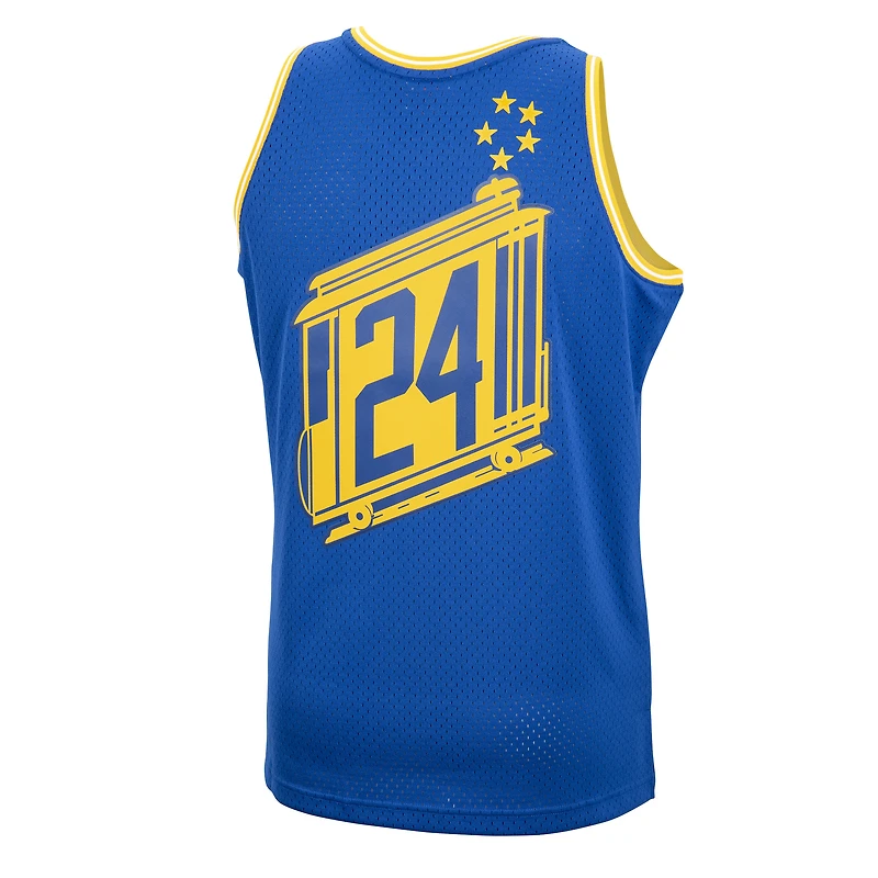 Maillot Mitchell & Ness Rick Barry Royal pour homme Golden State Warriors 1966/67 Hardwood Classics Swingman